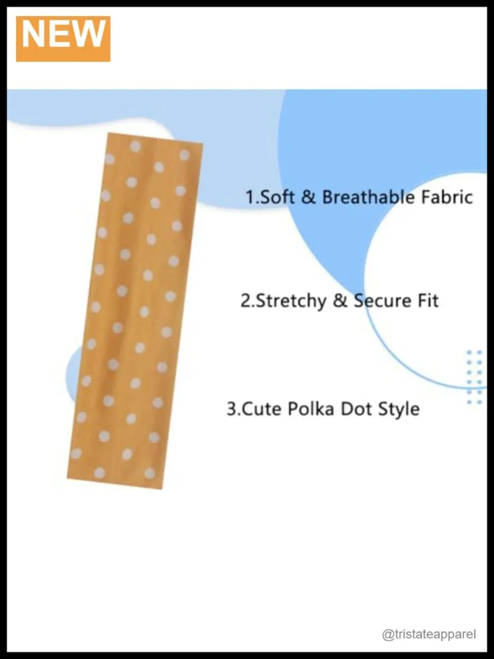 Women's Polka Dot Headbands Cotton Elastic 8 Pack Hair Accessories